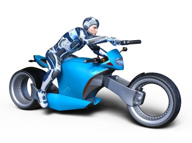 3d cg işleme bir süper kahraman binici