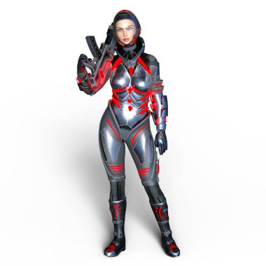 3d cg işleme süper bir kadın