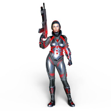 3d cg işleme süper bir kadın