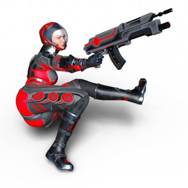 3d cg işleme süper bir kadın