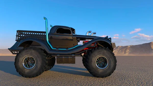 3D-s cg visszaadás-ból egy kisteherautó teherautó — Stock Fotó