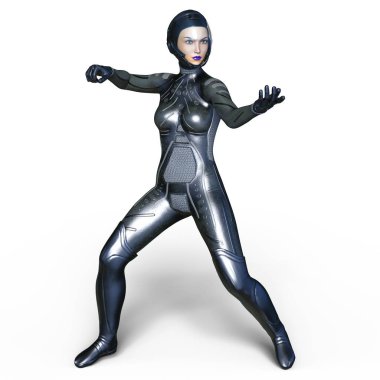 3d cg işleme süper bir kadın