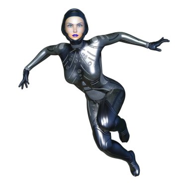 3d cg işleme süper bir kadın