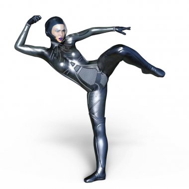 3d cg işleme süper bir kadın