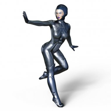 3d cg işleme süper bir kadın