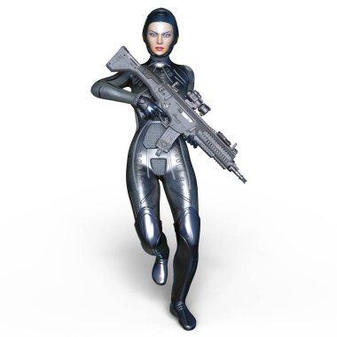 3d cg işleme süper bir kadın