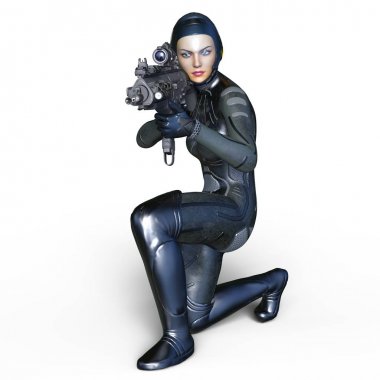 3d cg işleme süper bir kadın