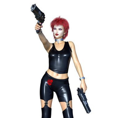 bir kadın savaşçı 3d cg render