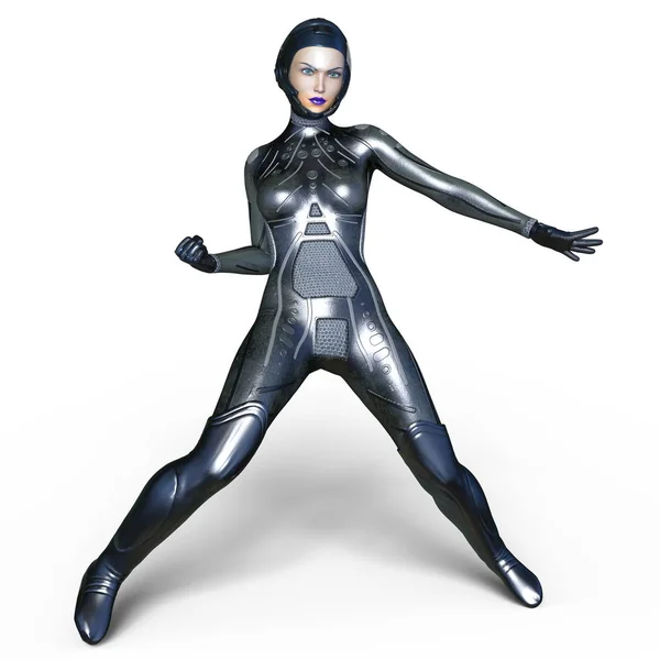 3D-cg rendering van een super vrouw — Stockfoto