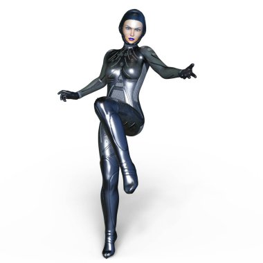 3d cg işleme süper bir kadın