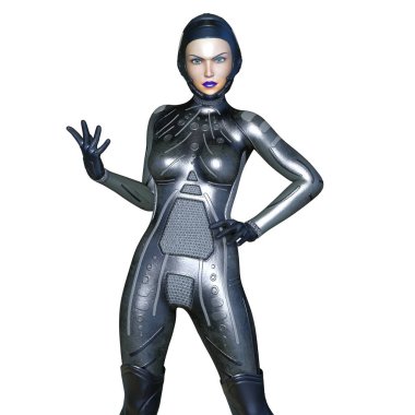 3d cg işleme süper bir kadın