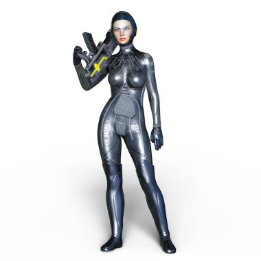 3d cg işleme süper bir kadın