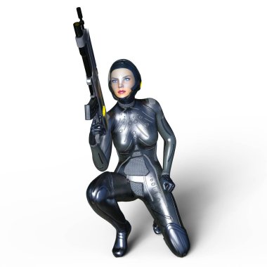 3d cg işleme süper bir kadın