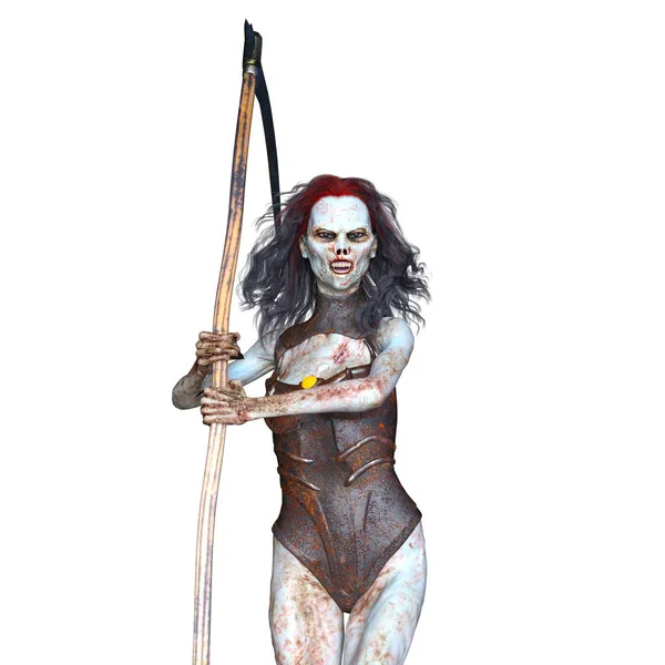 3D CG rendering of a female zombie — Stock Photo, Image