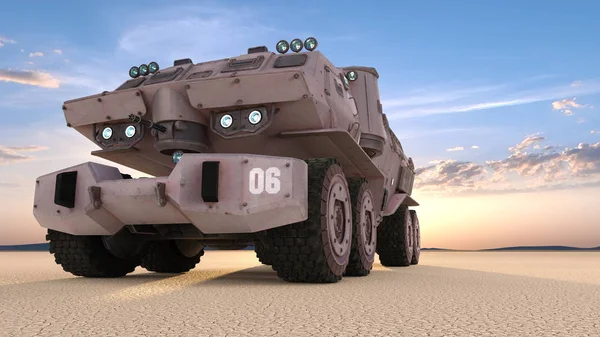 3D-cg-Darstellung des Panzerwagens — Stockfoto
