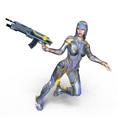 3d cg işleme süper bir kadın