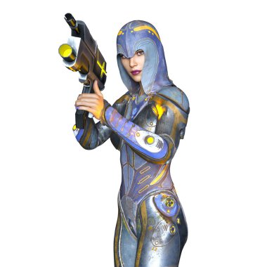 3d cg işleme süper bir kadın