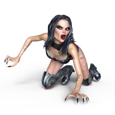 bir kadın zombi 3d cg işleme