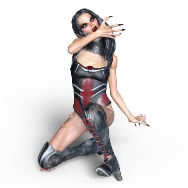 bir kadın zombi 3d cg işleme