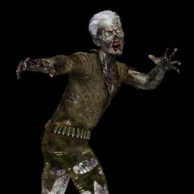 3d cg işleme bir zombi