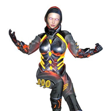 3d cg işleme süper bir kadın