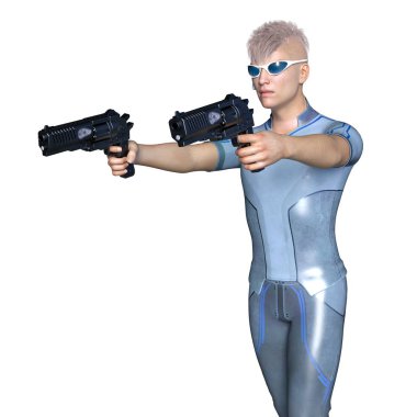 bir savaşçının 3d cg işleme