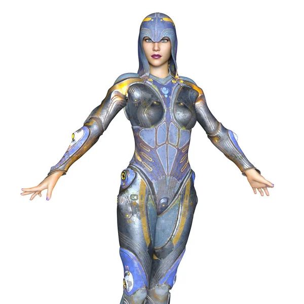 3D CG representación de una super mujer — Foto de Stock