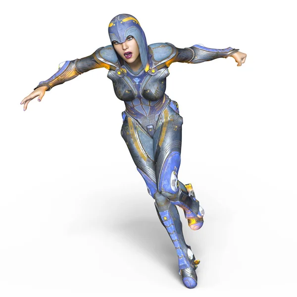 3D CG renderização de uma super mulher — Fotografia de Stock