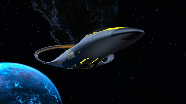 3D CG rendering of a space ship — Stock Photo, Image