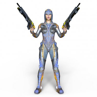 3d cg işleme süper bir kadın