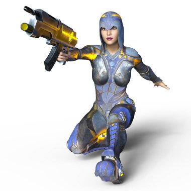 3d cg işleme süper bir kadın