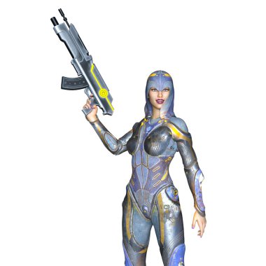 3d cg işleme süper bir kadın