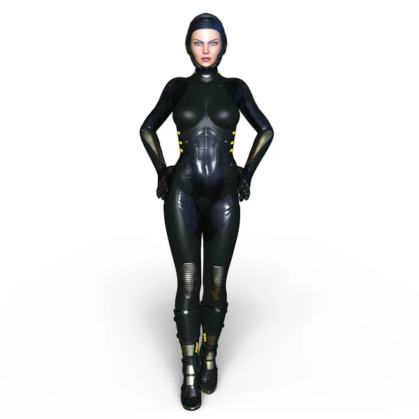 3D CG візуалізація жінки-сукні — стокове фото