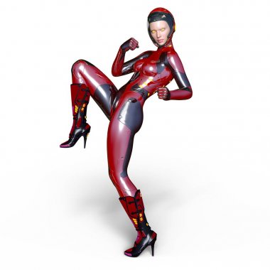 3d cg işleme süper bir kadın