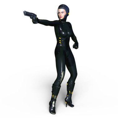 3d cg işleme süper bir kadın