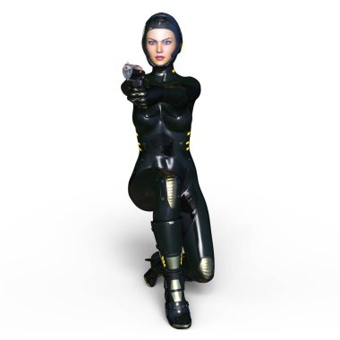 3d cg işleme süper bir kadın