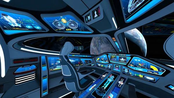 3D cg-rendering av cockpit — Stockfoto