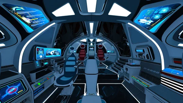 3D cg-rendering av cockpit — Stockfoto