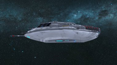 bir uzay gemisi 3d cg render