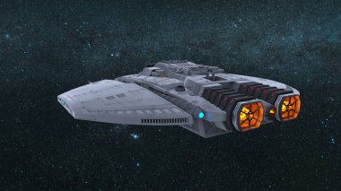 bir uzay gemisi 3d cg render