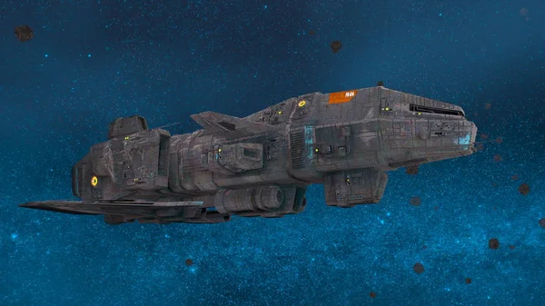 bir uzay gemisi 3d cg render