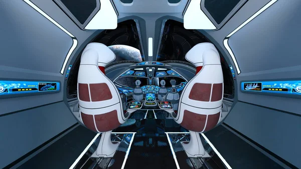 3D CG rendering of the cockpit — Stock Photo, Image