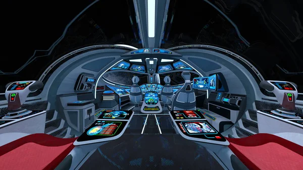 3D-cg rendering van de cockpit — Stockfoto