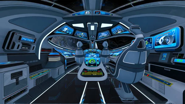 3D cg-rendering av cockpit — Stockfoto