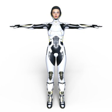 3d cg işleme süper bir kadın