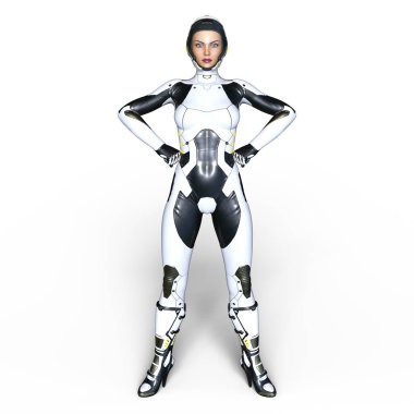 3d cg işleme süper bir kadın