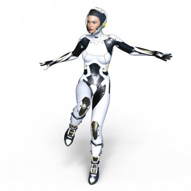 3d cg işleme süper bir kadın