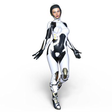 3d cg işleme süper bir kadın