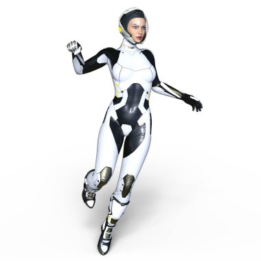 3d cg işleme süper bir kadın