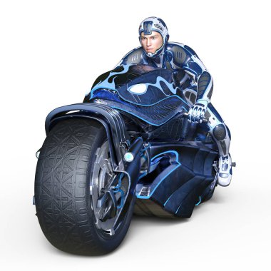 3d cg işleme bir süper kahraman binici